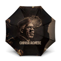 Chinua Achebe Umbrella with Sepia Portrait, Lion Historians Quote and Vintage African Map - Wonder Print Shop