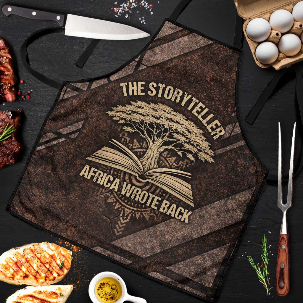 Chinua Achebe Apron with Tribal Symbol Design, The Storyteller Quote and Africa Wrote Back - Wonder Print Shop