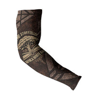 Chinua Achebe Arm Sleeves with Tribal Symbol Design, The Storyteller Quote and Africa Wrote Back - Wonder Print Shop