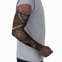 Chinua Achebe Arm Sleeves with Tribal Symbol Design, The Storyteller Quote and Africa Wrote Back - Wonder Print Shop