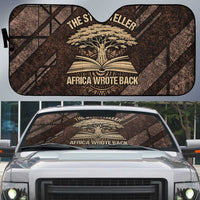 Chinua Achebe Auto Sun Shade with Tribal Symbol Design, The Storyteller Quote and Africa Wrote Back - Wonder Print Shop