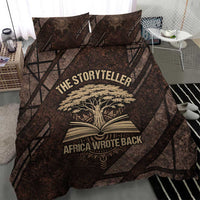Chinua Achebe Bedding Set with Tribal Symbol Design, The Storyteller Quote and Africa Wrote Back - undefined