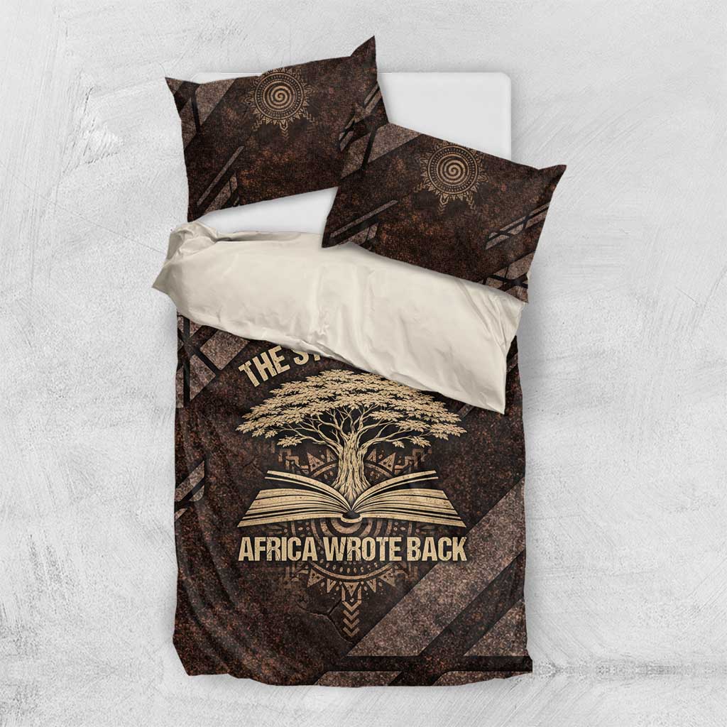 Chinua Achebe Bedding Set with Tribal Symbol Design, The Storyteller Quote and Africa Wrote Back - undefined