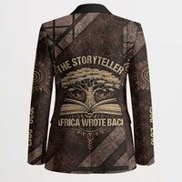 Chinua Achebe Blazer with Tribal Symbol Design, The Storyteller Quote and Africa Wrote Back - Wonder Print Shop