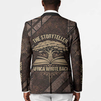 Chinua Achebe Blazer with Tribal Symbol Design, The Storyteller Quote and Africa Wrote Back - Wonder Print Shop