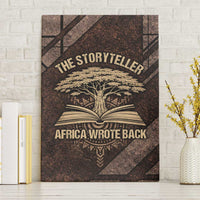 Chinua Achebe Canvas Wall Art with Tribal Symbol Design, The Storyteller Quote and Africa Wrote Back - Wonder Print Shop
