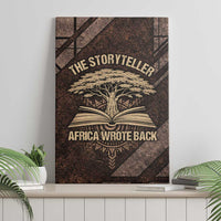 Chinua Achebe Canvas Wall Art with Tribal Symbol Design, The Storyteller Quote and Africa Wrote Back - Wonder Print Shop