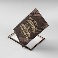 Chinua Achebe Canvas Wall Art with Tribal Symbol Design, The Storyteller Quote and Africa Wrote Back - Wonder Print Shop
