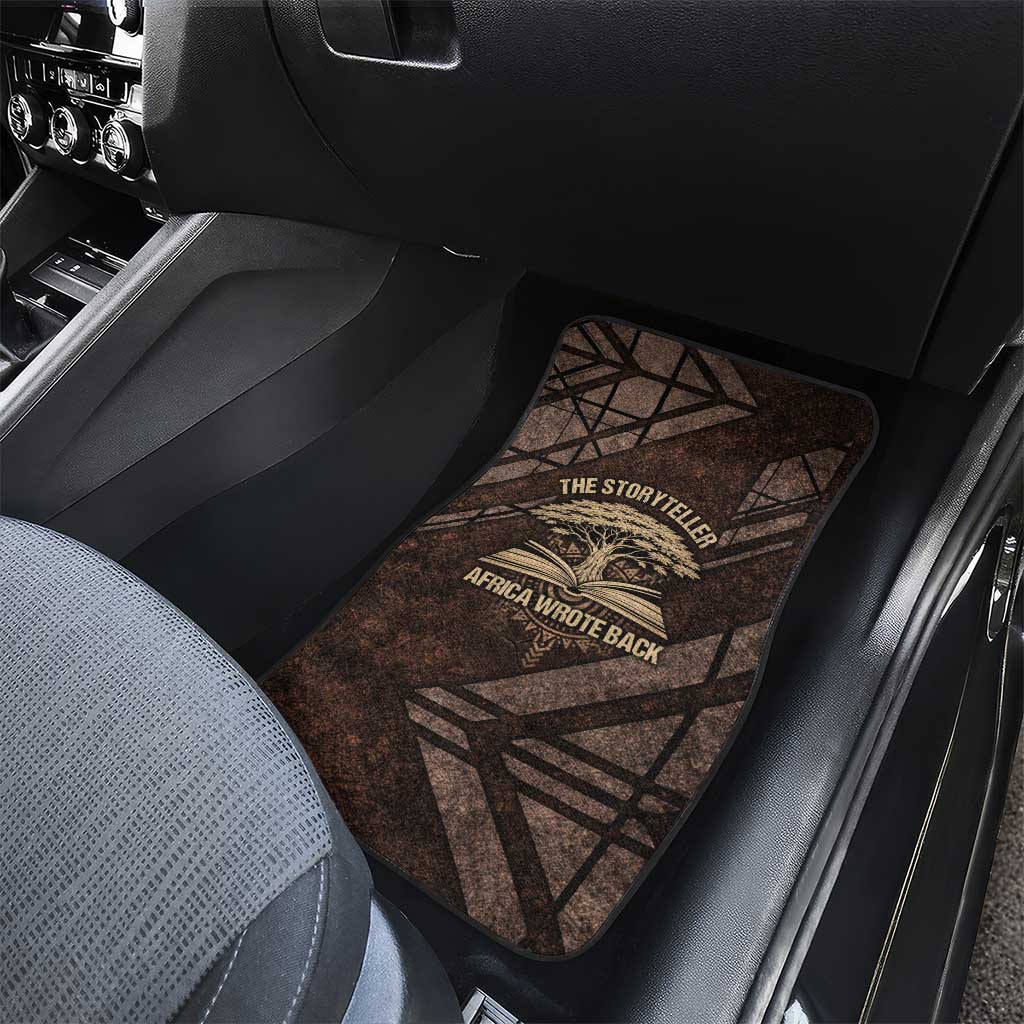 Chinua Achebe Car Mats with Tribal Symbol Design, The Storyteller Quote and Africa Wrote Back - Wonder Print Shop