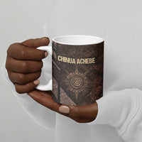 Chinua Achebe Ceramic Mug with Tribal Symbol Design, The Storyteller Quote and Africa Wrote Back - Wonder Print Shop