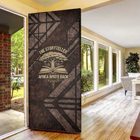 Chinua Achebe Door Cover with Tribal Symbol Design, The Storyteller Quote and Africa Wrote Back - Wonder Print Shop