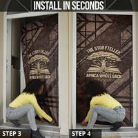 Chinua Achebe Door Cover with Tribal Symbol Design, The Storyteller Quote and Africa Wrote Back - Wonder Print Shop