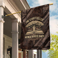 Chinua Achebe Garden Flag with Tribal Symbol Design, The Storyteller Quote and Africa Wrote Back - Wonder Print Shop