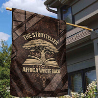 Chinua Achebe Garden Flag with Tribal Symbol Design, The Storyteller Quote and Africa Wrote Back - Wonder Print Shop