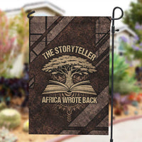 Chinua Achebe Garden Flag with Tribal Symbol Design, The Storyteller Quote and Africa Wrote Back - Wonder Print Shop
