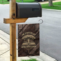 Chinua Achebe Garden Flag with Tribal Symbol Design, The Storyteller Quote and Africa Wrote Back - Wonder Print Shop