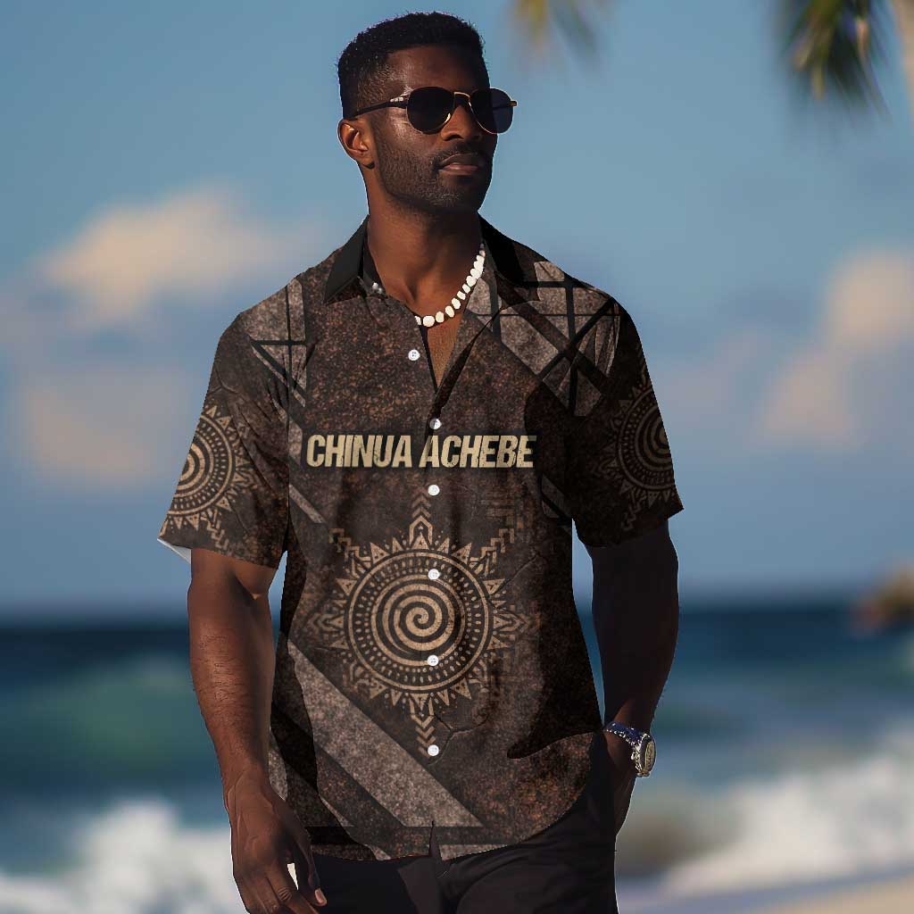 Chinua Achebe Hawaiian Shirt with Tribal Symbol Design, The Storyteller Quote and Africa Wrote Back - Wonder Print Shop