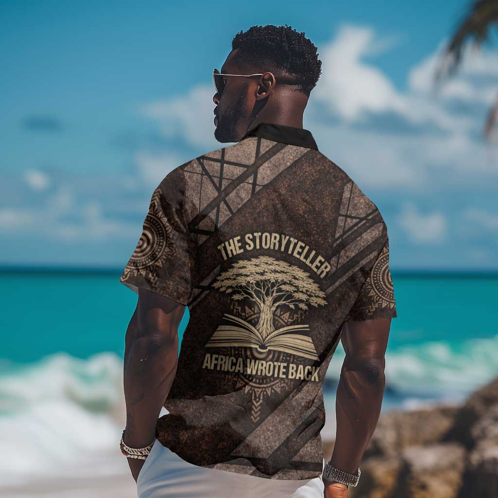 Chinua Achebe Hawaiian Shirt with Tribal Symbol Design, The Storyteller Quote and Africa Wrote Back - Wonder Print Shop