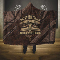 Chinua Achebe Hooded Blanket with Tribal Symbol Design, The Storyteller Quote and Africa Wrote Back - Wonder Print Shop
