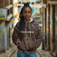 Chinua Achebe Hoodie with Tribal Symbol Design, The Storyteller Quote and Africa Wrote Back - Wonder Print Shop