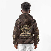 Chinua Achebe Kid Hoodie with Tribal Symbol Design, The Storyteller Quote and Africa Wrote Back - Wonder Print Shop