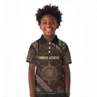 Chinua Achebe Kid Polo Shirt with Tribal Symbol Design, The Storyteller Quote and Africa Wrote Back - Wonder Print Shop