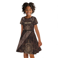 Chinua Achebe Kid Short Sleeve Dress with Tribal Symbol Design, The Storyteller Quote and Africa Wrote Back - Wonder Print Shop