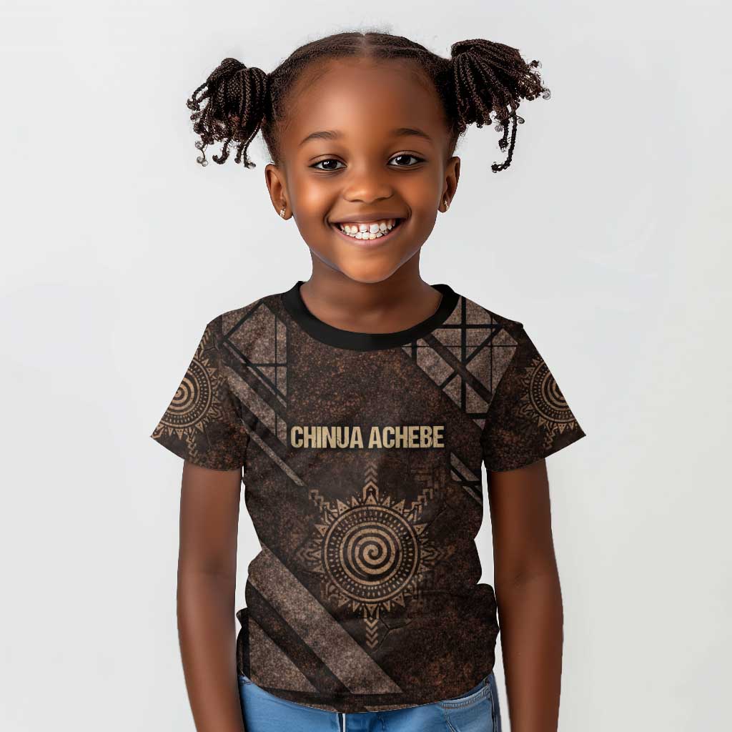 Chinua Achebe Kid T shirt with Tribal Symbol Design, The Storyteller Quote and Africa Wrote Back - Wonder Print Shop
