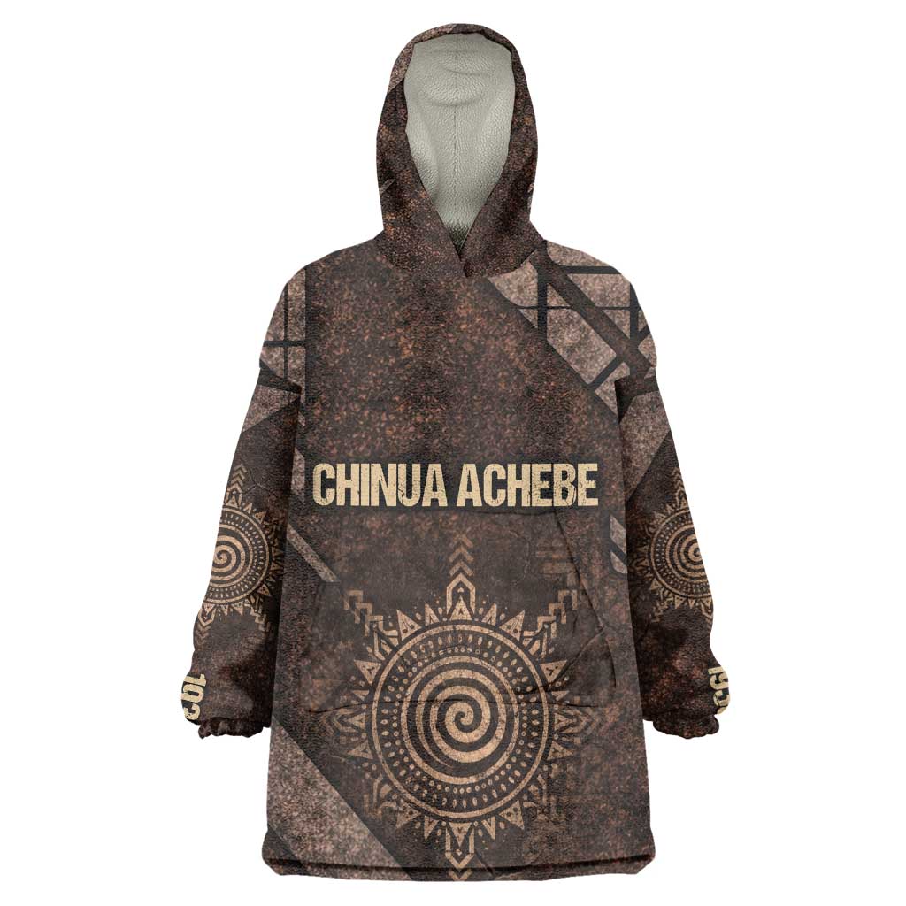Chinua Achebe Kid Wearable Blanket Hoodie with Tribal Symbol Design, The Storyteller Quote and Africa Wrote Back - Wonder Print Shop