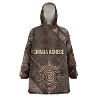 Chinua Achebe Kid Wearable Blanket Hoodie with Tribal Symbol Design, The Storyteller Quote and Africa Wrote Back - Wonder Print Shop
