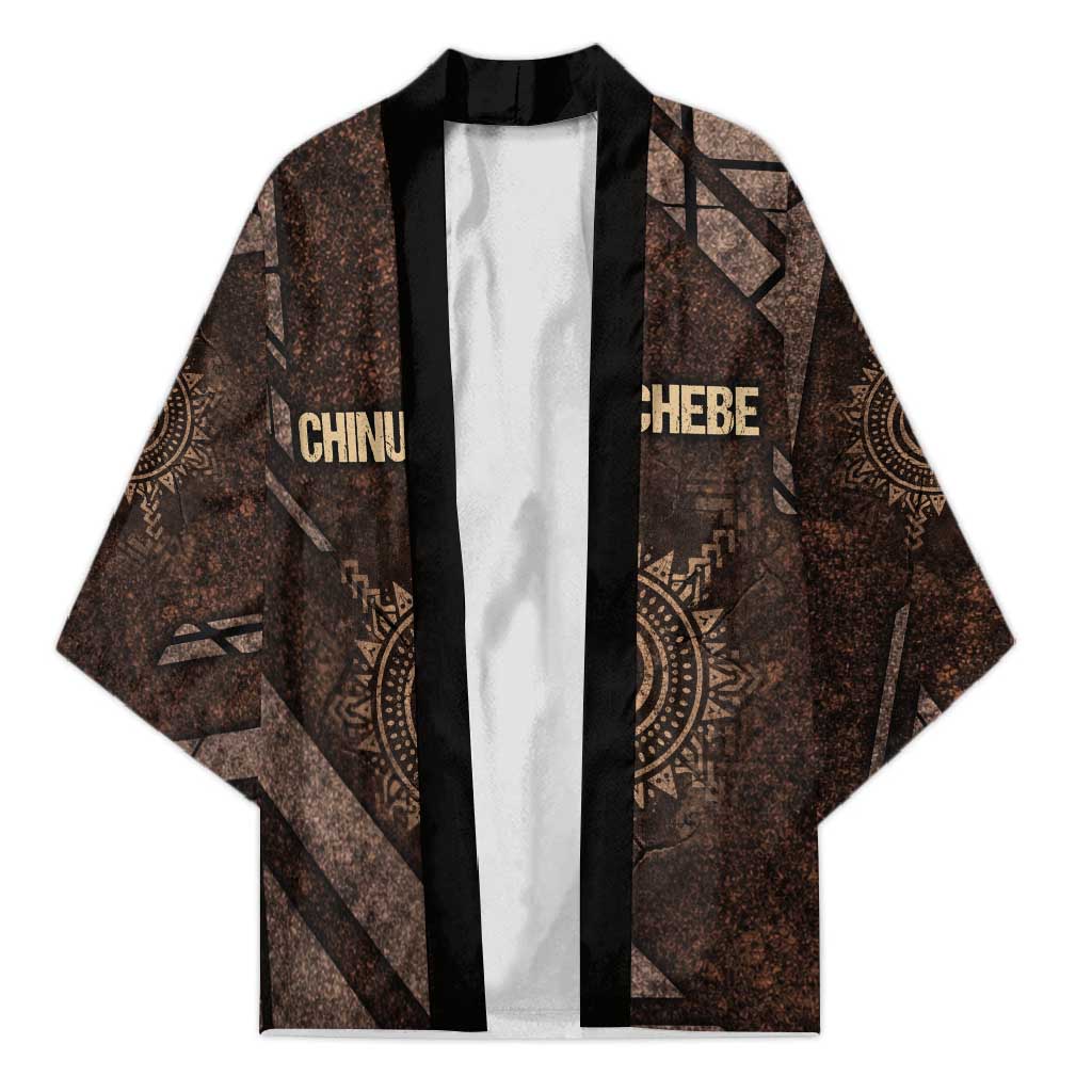 Chinua Achebe Kimono with Tribal Symbol Design, The Storyteller Quote and Africa Wrote Back - Wonder Print Shop
