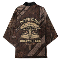 Chinua Achebe Kimono with Tribal Symbol Design, The Storyteller Quote and Africa Wrote Back - Wonder Print Shop