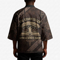 Chinua Achebe Kimono with Tribal Symbol Design, The Storyteller Quote and Africa Wrote Back - Wonder Print Shop