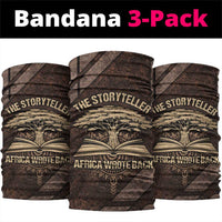Chinua Achebe Neck Gaiter with Tribal Symbol Design, The Storyteller Quote and Africa Wrote Back - Wonder Print Shop