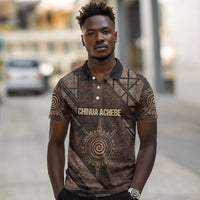 Chinua Achebe Polo Shirt with Tribal Symbol Design, The Storyteller Quote and Africa Wrote Back - Wonder Print Shop