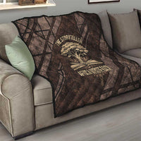 Chinua Achebe Quilt with Tribal Symbol Design, The Storyteller Quote and Africa Wrote Back - Wonder Print Shop
