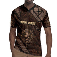 Chinua Achebe Rugby Jersey with Tribal Symbol Design, The Storyteller Quote and Africa Wrote Back - Wonder Print Shop