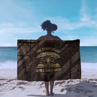 Chinua Achebe Sarong with Tribal Symbol Design, The Storyteller Quote and Africa Wrote Back - Wonder Print Shop
