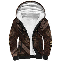 Chinua Achebe Sherpa Hoodie with Tribal Symbol Design, The Storyteller Quote and Africa Wrote Back - Wonder Print Shop