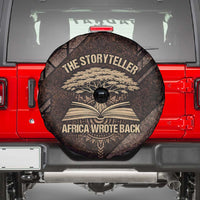 Chinua Achebe Spare Tire Cover with Tribal Symbol Design, The Storyteller Quote and Africa Wrote Back - Wonder Print Shop