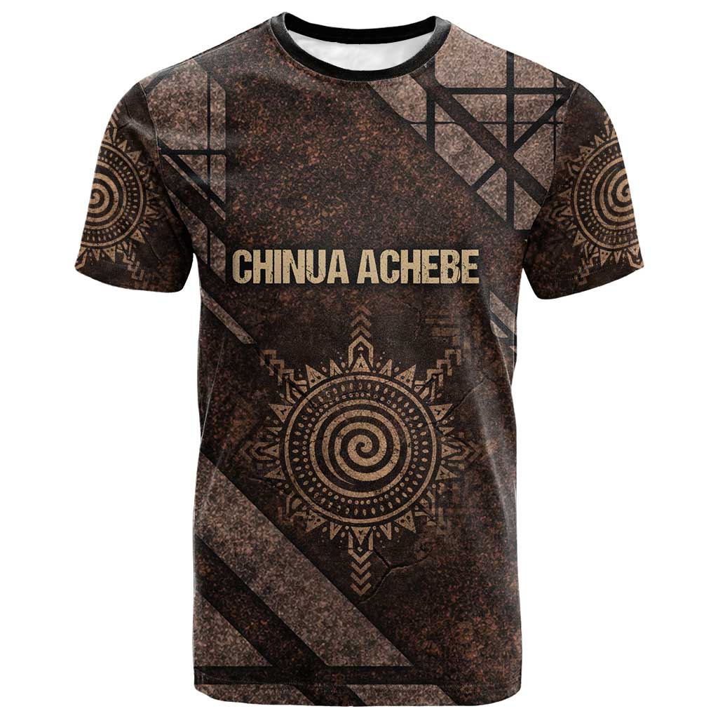 Chinua Achebe T shirt with Tribal Symbol Design, The Storyteller Quote and Africa Wrote Back - Wonder Print Shop