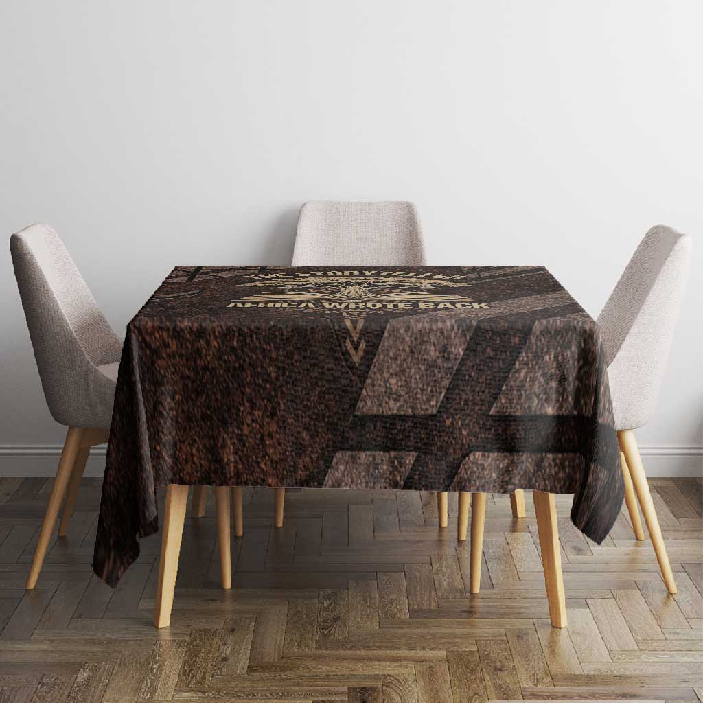 Chinua Achebe Tablecloth with Tribal Symbol Design, The Storyteller Quote and Africa Wrote Back - Wonder Print Shop