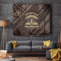 Chinua Achebe Tapestry with Tribal Symbol Design, The Storyteller Quote and Africa Wrote Back - Wonder Print Shop