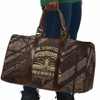 Chinua Achebe Travel Bag with Tribal Symbol Design, The Storyteller Quote and Africa Wrote Back - Wonder Print Shop