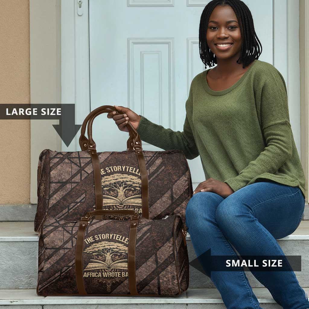 Chinua Achebe Travel Bag with Tribal Symbol Design, The Storyteller Quote and Africa Wrote Back - Wonder Print Shop