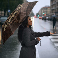 Chinua Achebe Umbrella with Tribal Symbol Design, The Storyteller Quote and Africa Wrote Back - Wonder Print Shop