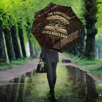 Chinua Achebe Umbrella with Tribal Symbol Design, The Storyteller Quote and Africa Wrote Back - Wonder Print Shop
