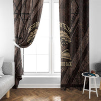 Chinua Achebe Window Curtain with Tribal Symbol Design, The Storyteller Quote and Africa Wrote Back - Wonder Print Shop