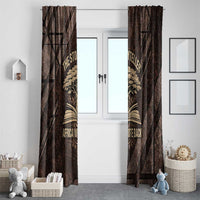 Chinua Achebe Window Curtain with Tribal Symbol Design, The Storyteller Quote and Africa Wrote Back - Wonder Print Shop