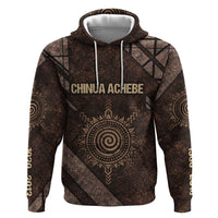 Chinua Achebe Zip Hoodie with Tribal Symbol Design, The Storyteller Quote and Africa Wrote Back - Wonder Print Shop